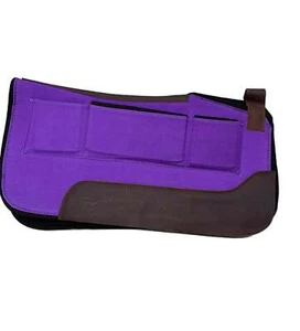 New! ALL WOOL WESTERN SADDLE PAD w/ Shims Contoured spine 2 SIZES, 5 COLORS - Picture 1 of 12