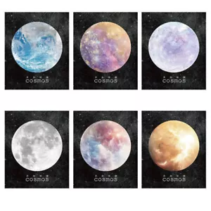 Planet Earth Pluto Moon Mini Memo Pad Sticky Notes School Supply Bookmark Label - Picture 1 of 16