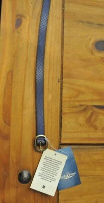 Lucky Brand women’s Skinny Leather Jean Belt With Blue Embossed Size L/XL - Image 1 of 4