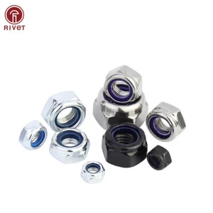 Anti Loosening Self-locking Nuts AntiSlip Locking Hexagonal Screw Cap M3M4M5M6M8 - Picture 1 of 145