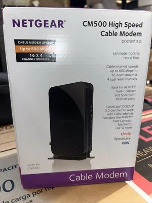 NETGEAR - 16 x 4 DOCSIS 3.0 Cable Modem - Black - Image 1 of 4