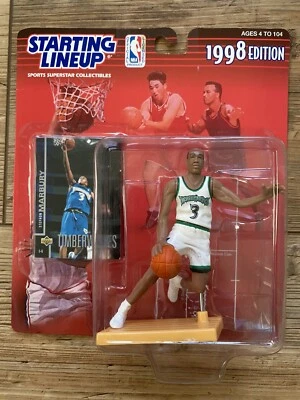 1998 Starting Lineup STEPHON MARBURY Basketball Figure Card Timberwolves NBA SLU - Image 1 of 4