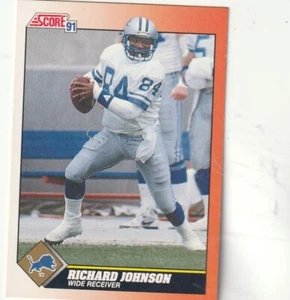 FREE SHIPPING-MINT-1991 Score Richard Johnson #374 LIONS - Picture 1 of 1