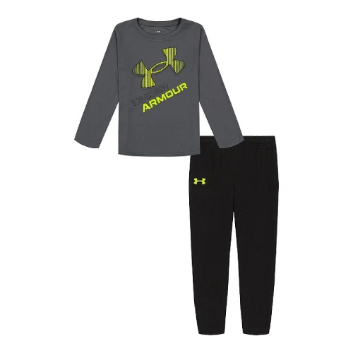 Camiseta y pantalones jogger Under Armour de manga larga para niños pequeños Elige la talla Precio de venta sugerido por el fabricante: $40 Foto 1 de 2