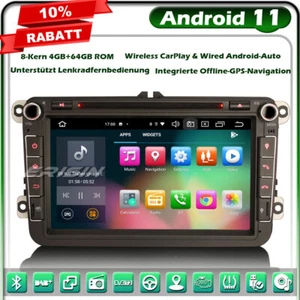 64GB Android 12 GPS Navi CD Autoradio Für VW Passat B6 Golf V VI 5 6 Polo Tiguan - Bild 1 von 12