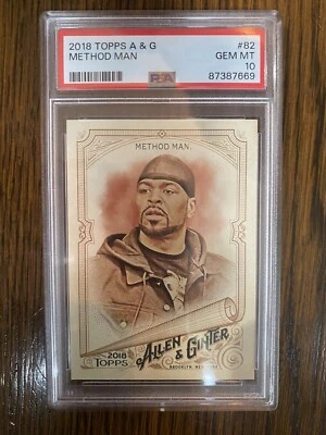 2018 Topps Allen & Ginter #82 Method Man PSA 10 NYC Rapper QTY - Image 1 of 2
