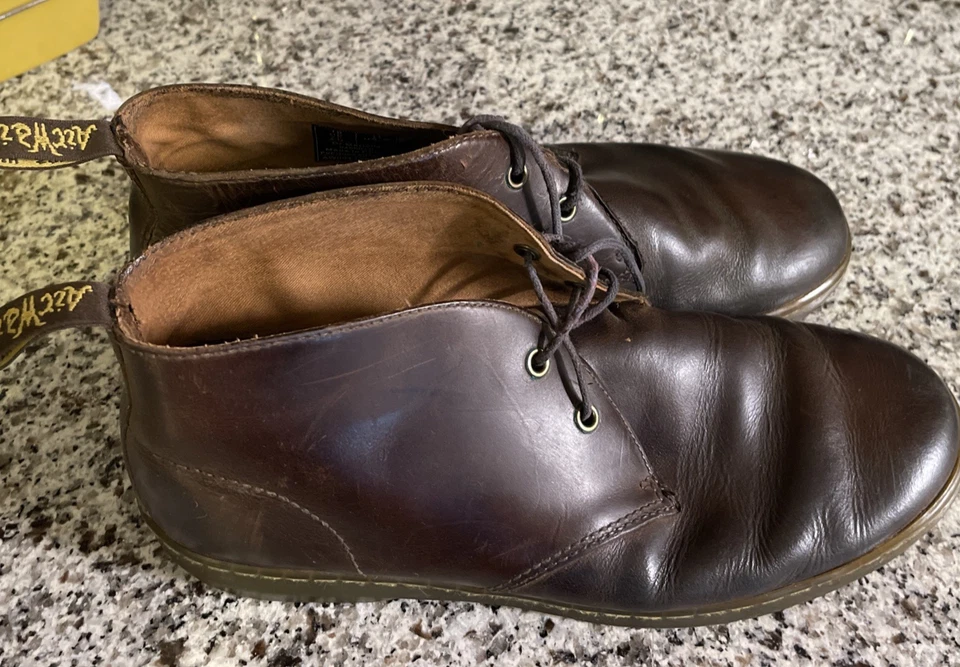 Botas Desierto Hombre Dr. Martin Cuero Marrón Cabrillo Caballo Loco-Talla 11M! Foto 1 de 4