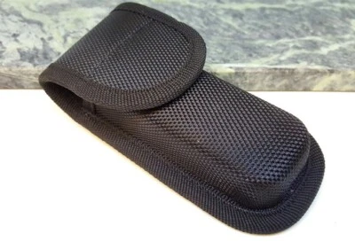 Carry All Knife Sheath Pouch Case Up to 5" Folding Knife Black Nylon 1 1/4" Insi Foto 1 de 4