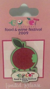 Prendedor 3D con logotipo de la Tierra con logotipo de nave espacial del Festival Internacional de Comida y Vino Disney Epcot 2009 - Imagen 1 de 1