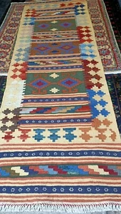 Traditional Afghan Kilim Hall Runner - Foto 1 di 7