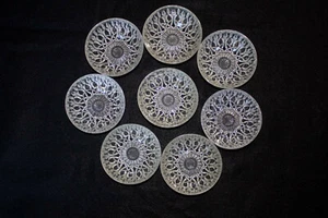 Vintage Pasari Indonesia Clear Cut Glass Bowl Fruit Ice Cream Dessert - 8 pieces - Picture 1 of 4