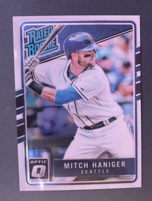 Mitch Haniger 2017 DONRUSS OPTIC RATED ROOKIE SILVER PRIZM #64 SEATTLE MARINERS - Image 1 of 2