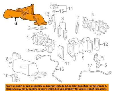 GM OEM 11-23 Sierra 2500 HD Emission Components-Egr Pipe 12632253 - Image 1 of 2