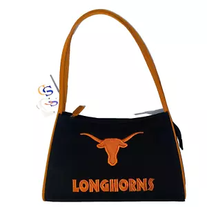 Texas Longhorns Purse Handbag NCAA Licensed Black & Orange NWT - Picture 1 of 4