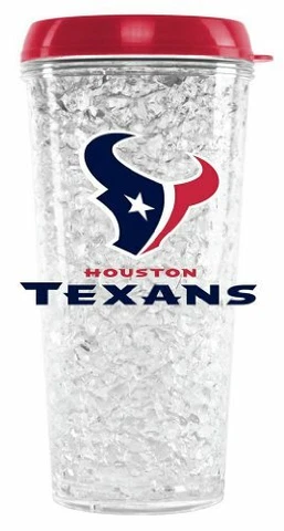 NFL Houston Texans 16oz Crystal Freezer Tumbler w/Straw Cover