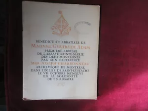 Abbaye Sainte-Marie Deux-Montagnes Bénédiction Mgr Charbonneau 1946 - Foto 1 di 3