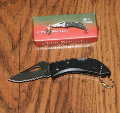 Frost Cutlery Little Whitetail Folding Tactical Keychain Knife - 15-112B - Image 1 of 2