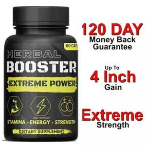 Male Enhancement Enlarger Thicker Size Nitric Oxide For Men Sex Pills 60 CPS-NEW - Picture 1 of 8