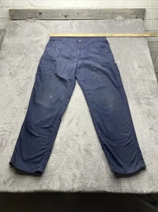 Carhartt Hose Herren 38x32 Blau Canvas Distressed B151 Workwear 383-20 - Bild 1 von 12
