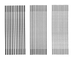 5 Inch Plain End Scroll Saw Blade Set, 36 Pack (28TPI, 12 TPI, Silver - Picture 1 of 3