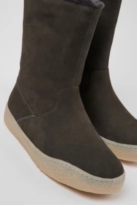 Botas Camper para mujer Peu Terreno forradas de lana gris nobuck Foto 1 de 4