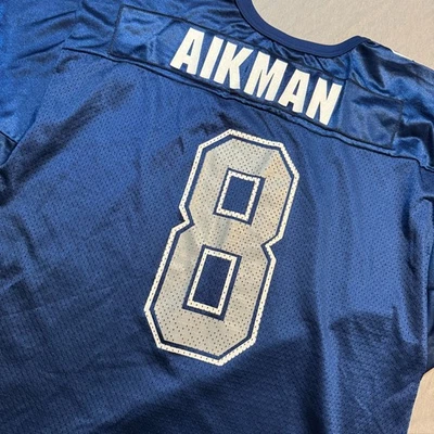 Camiseta De Colección Troy Aikman Dallas Cowboys Azul Años 90 Wilson Para Hombres XL NFL EE. UU. Foto 1 de 4