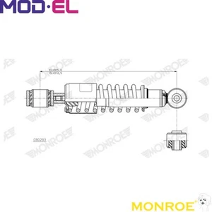 SHOCK ABSORBER CAB SUSPENSION CB0293 FOR MERCEDES-BENZ ACTROS/MP4/MP5 ANTOS 7.7L - Picture 1 of 6