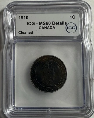 1910 Canada One Cent Coin - ICG MS60 Details - Image 1 of 4