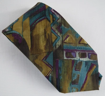 De colección. Corbata Pierre Jacques Hombre Años 80 90 Abstracta Geométrica Colorido Poliéster Foto 1 de 3