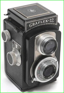 Vintage Graflex 22 TLR 120 film camera w. Graftar 3.5/85mm lens NOTTESTED - Bild 1 von 7