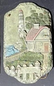 Willkommen Harz Plakette "Küstenszene mit Leuchtturm" - 14,0 cm hoch - Bild 1 von 2