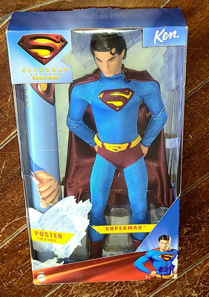 Superman Returns Ken Barbie Doll 2005 Mattel J0874 DC Comics