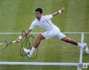 Novak Djokovic Signed Autograph 8x10 Photo - Wimbledon Champion w/ Beckett COA - Picture 1 of 4