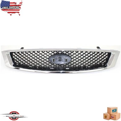Fits 2005-2007 Ford Focus Front Grille Chrome Shell with Black Insert FO1200430 Foto 1 de 4