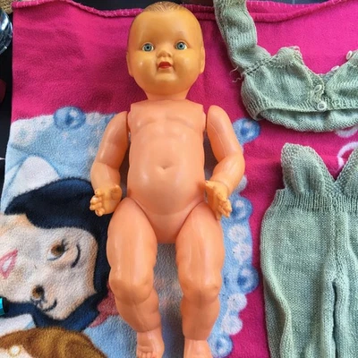 Poupée ancienne baigneur poupon marque convert 45 cm - Photo 1/4