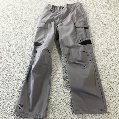 Pantalones Lee Pipes para mujer 14R gris carga ropa de trabajo aire libre tecnología utilitaria Y2K Foto 1 de 4