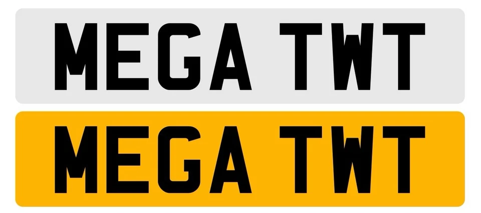 Private Reg License Plate. Mega Twat - Image 1 of 2
