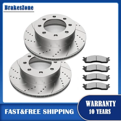 Rotores de freno delanteros pastillas aptos para Dodge RAM 1500 06-08 8 orejetas RAM 2500 03-08 frenos Foto 1 de 4