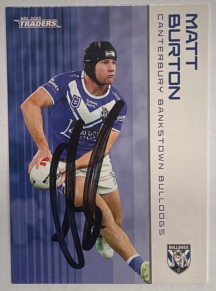 TARJETA FIRMADA POR COMERCIANTES MATT BURTON CANTERBURY BULLDOGS 2025 NRL Foto 1 de 1