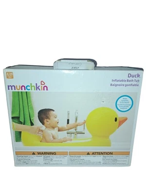 Bañera inflable de seguridad para bebé Munchkin blanca caliente de pato Foto 1 de 2