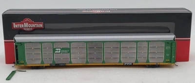 InterMountain 45253-02 HO Bi-Level Auto Rack w/ BN Rack On TTGX Flatcar #159174 - Image 1 of 4