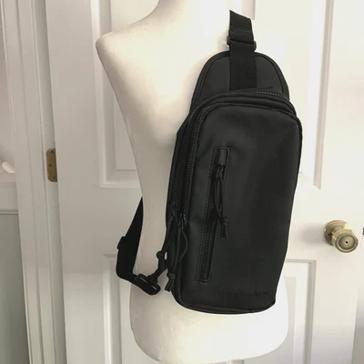 Duchamp London 黑色吊带胸背背包袋单肩带可调节 — 第 1/4 张图片