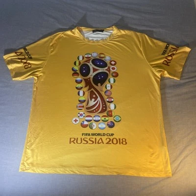 2018 Fifa World Cup Russia Shirt L Yellow Soccer Futbol Global Shipping Messi - Image 1 of 4