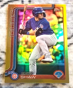 2025 Topps Pro Debutto Matt Shaw Gold Foil #'d 16/99 Chicago Cubs PD-128 - Foto 1 di 2