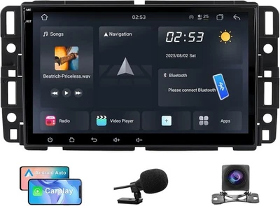 Android 12 8-Inch Stereo Wireless CarPlay Android Auto GPS for Silverado Sierra - Image 1 of 4