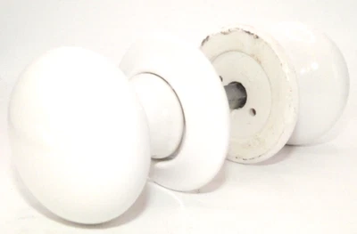 Vintage  porcelain mortice door knobs with 2 roses  (PDK203) - Image 1 of 4