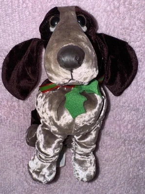 "De colección Hush Puppies Aplausos Navidad Peluche Cachorro Perro Terciopelo Marrón 6""" Foto 1 de 4