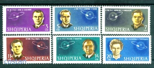 1963 Space,Russian cosmonauts,Gagarin,Titov,Nikolayev,Tereshkova,Albania,757,MNH - Picture 1 of 1