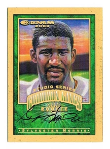 2000 Donruss Gridiron Kings Studio  Autograph Sylvester Morris 050/250  - Picture 1 of 2