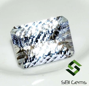 Topazio bianco naturale 17,22 CTS fantasia ottagono taglio concavo 18x13 mm pietra preziosa sfusa - Foto 1 di 10